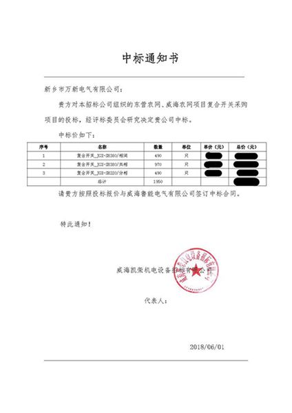 新鄉(xiāng)市牧野區(qū)萬(wàn)新電氣有限公司